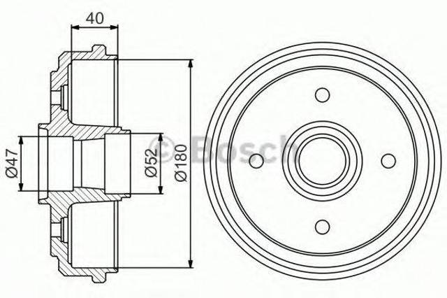 Задний барабан 0986477192 BOSCH