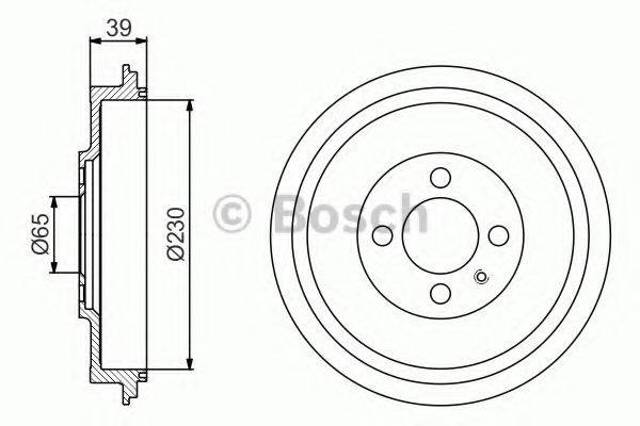 Задний барабан 0986477194 BOSCH