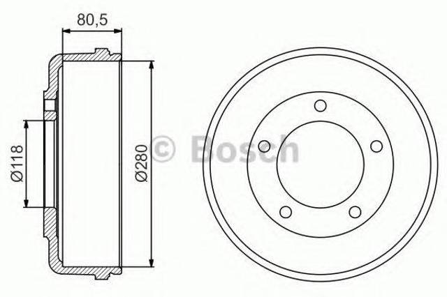 0986477203 BOSCH Барабан тормозной задний купить в Ровно