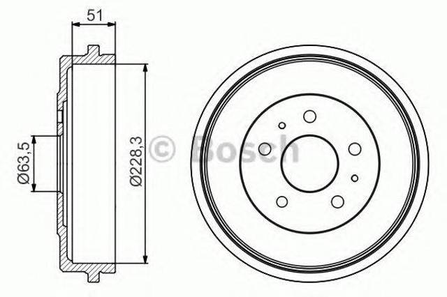 BOSCH 0986477219 Барабан тормозной задний в наличии Сумы