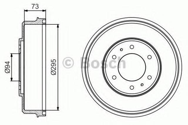 Барабан тормозной задний 0986477232 BOSCH