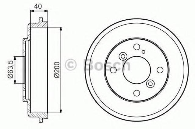 Задний барабан 0986477240 BOSCH