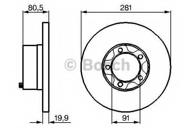 Передний тормозной диск 0986478138 BOSCH