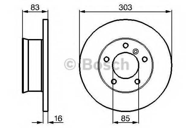 0986478189 BOSCH Передние тормозные диски купить в Одесса