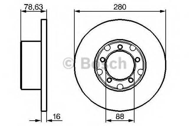 Ротор тормозной 0986478201 BOSCH