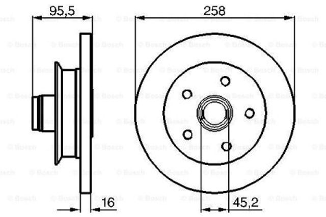 Передний тормозной диск 0986478224 BOSCH