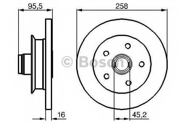 0986478224 BOSCH Передние тормозные диски купить в Львов