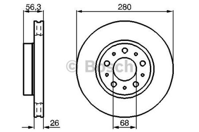 0986478298 BOSCH Диск тормозной передний купить в Хмельницкий