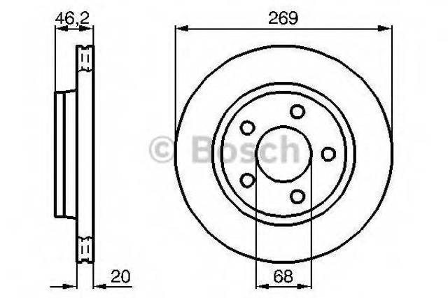 Диск тормозной задний 0986478316 BOSCH