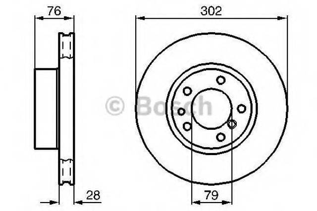 Ротор тормозной 0986478317 BOSCH