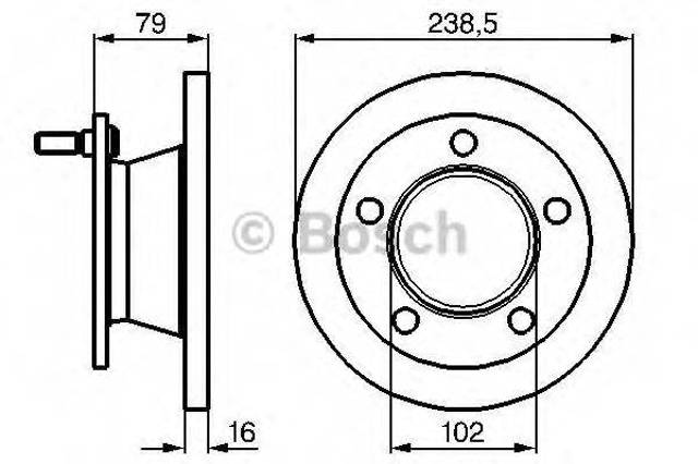 Ротор тормозной 0986478357 BOSCH