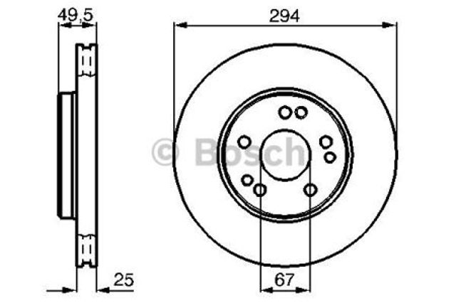 0986478428 BOSCH Передние тормозные диски купить в Каменское