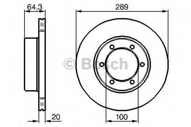 Передний тормозной диск 0986478453 BOSCH