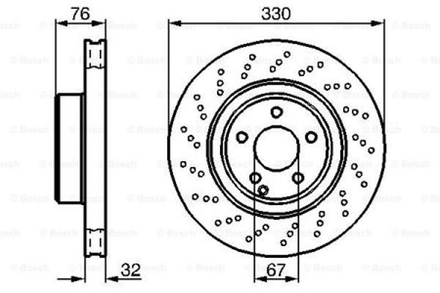 Диск тормозной передний 0986478470 BOSCH