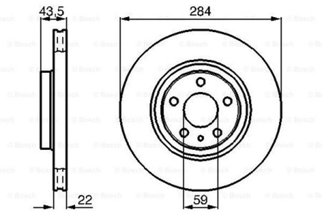 Диск тормозной передний 0986478521 BOSCH