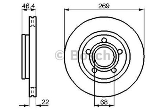 Задний тормозной диск 0986478574 BOSCH