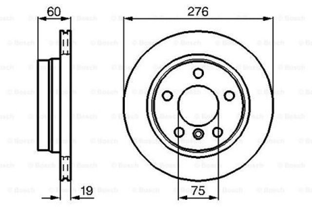 BOSCH 0986478642 Диск тормозной задний в наличии Львов