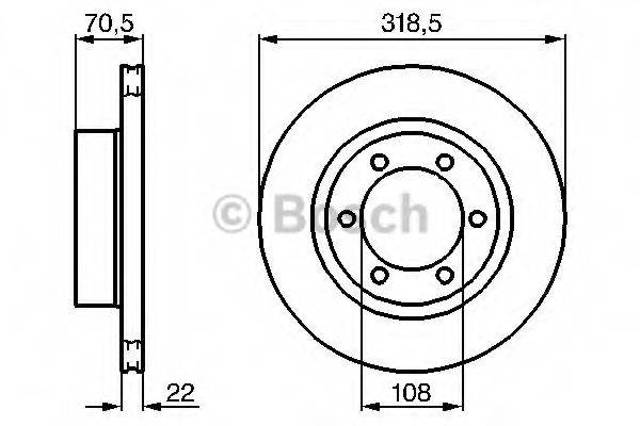 Передний тормозной диск 0986478698 BOSCH