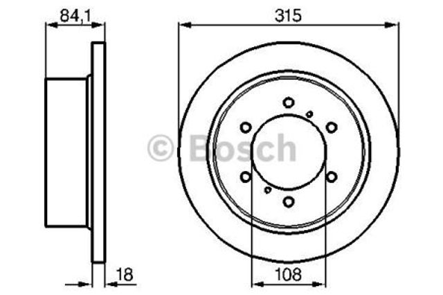 Задний дисковый тормоз 0986478713 BOSCH