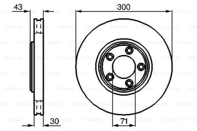 Тормоз дисковый передний 0986478778 BOSCH