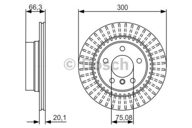 BOSCH 0986479044 Диск тормозной задний в наличии Николаев