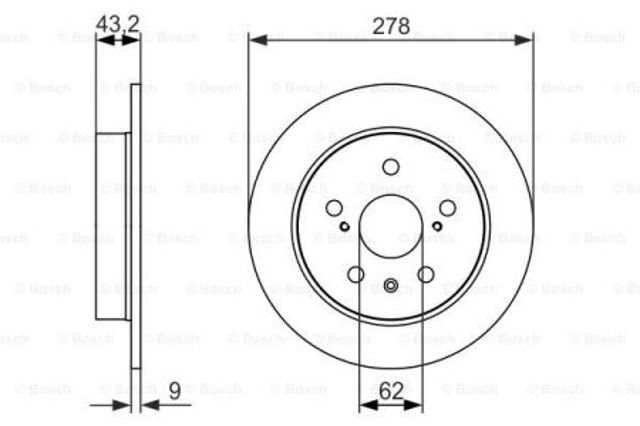 Диск тормозной задний 0986479047 BOSCH