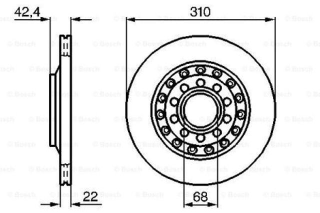 Диск тормозной задний 0986479062 BOSCH