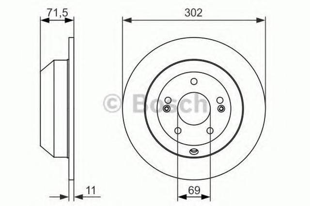 Тормозные диски 0986479081 BOSCH