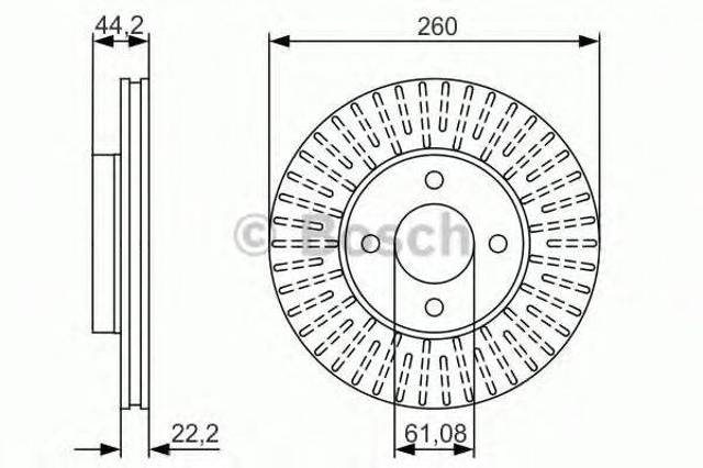 BOSCH 0986479090 Диск тормозной передний в наличии Ровно