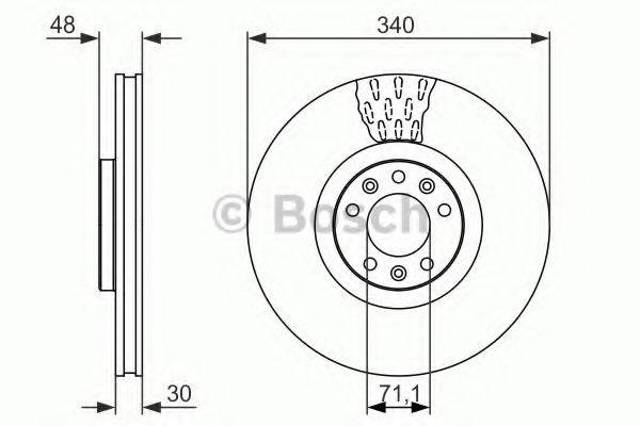 Тормоз дисковый передний 0986479092 BOSCH