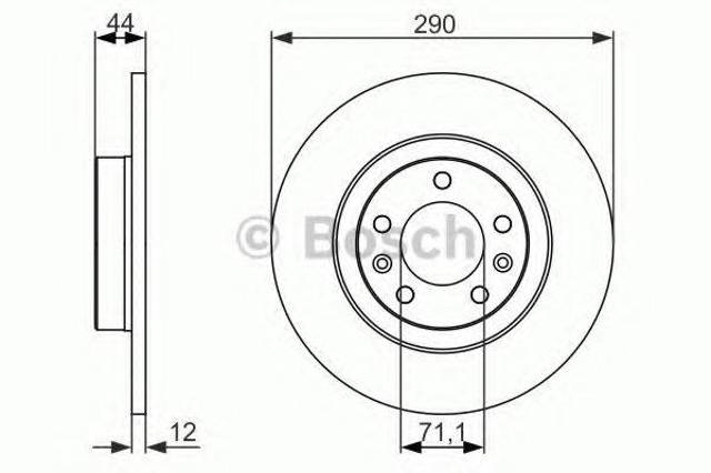 Диск тормозной задний 0986479130 BOSCH