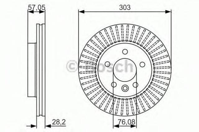 Диск тормозной передний 0986479154 BOSCH