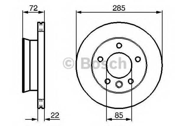 Диск тормозной передний 0986479212 BOSCH