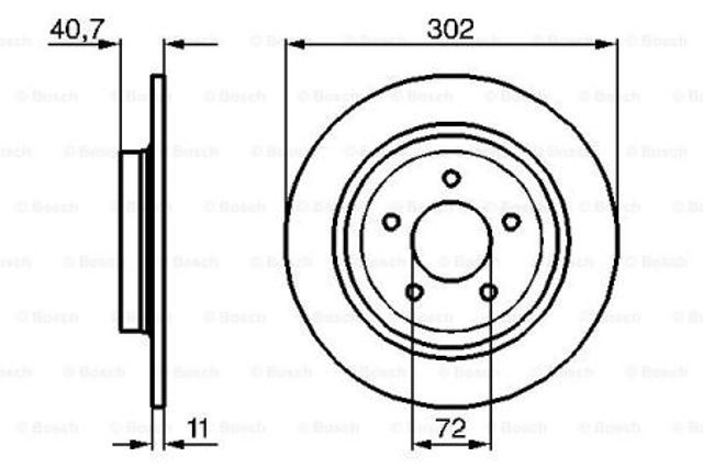 Задний дисковый тормоз 0986479233 BOSCH