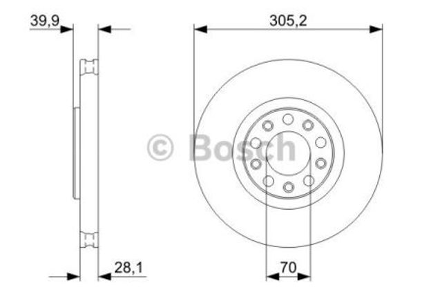 0986479293 BOSCH Диск тормозной передний купить в Днепр