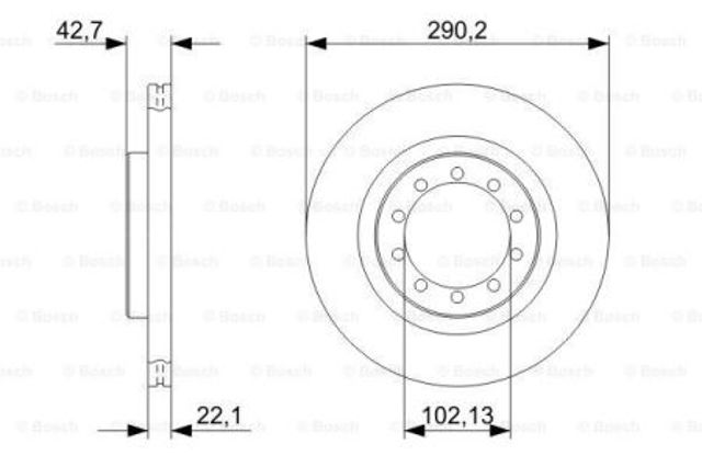 Передний тормозной диск 0986479343 BOSCH