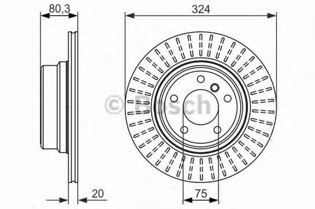 Диск тормозной задний 0986479350 BOSCH