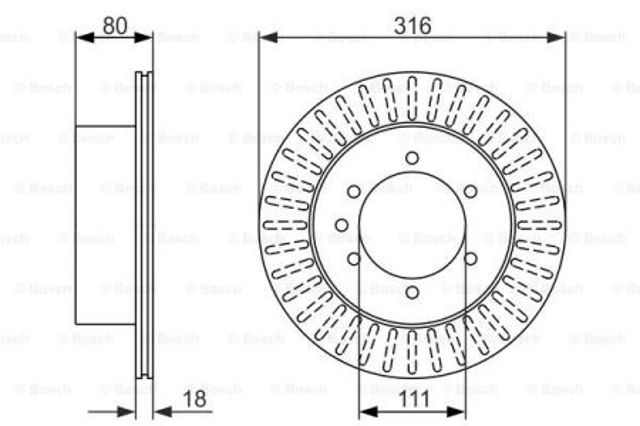 BOSCH 0986479385 Диск тормозной задний в наличии Ровно