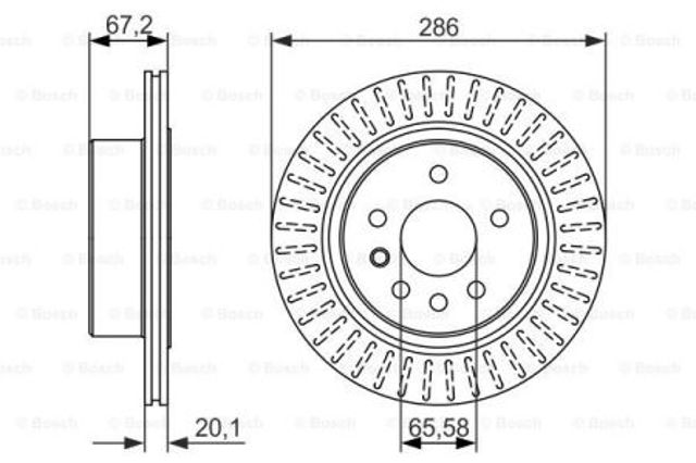 Задний дисковый тормоз 0986479394 BOSCH