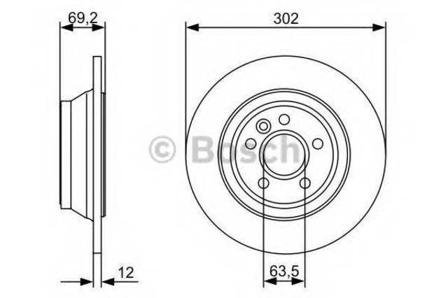 Задний дисковый тормоз 0986479396 BOSCH