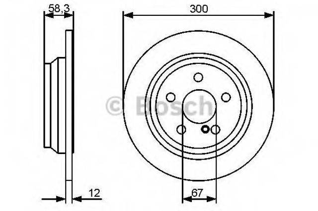 Задний дисковый тормоз 0986479414 BOSCH