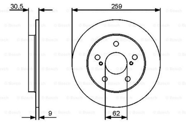 Тормозные диски 0986479418 BOSCH