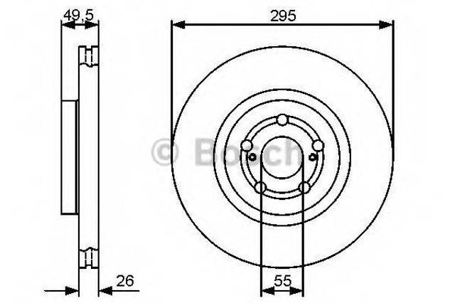 Тормоз дисковый передний 0986479423 BOSCH