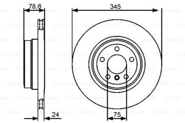 0986479443 BOSCH Диск тормозной задний купить в Тернополь