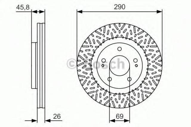 0986479527 BOSCH Передние тормозные диски купить в Одесса