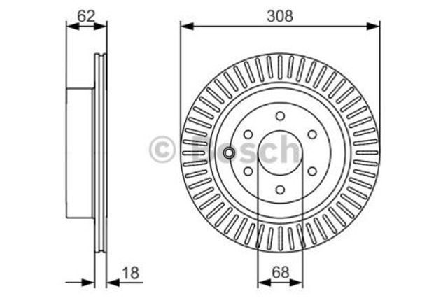 Тормозные диски 0986479533 BOSCH