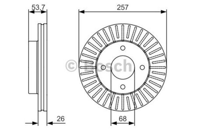 Тормоз дисковый передний 0986479535 BOSCH