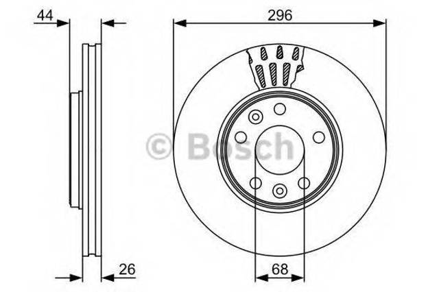 Диск тормозной передний 0986479551 BOSCH