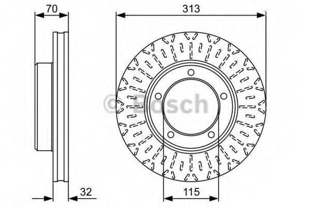 Диск тормозной передний 0986479567 BOSCH