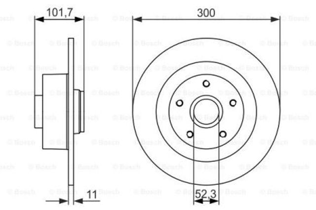 Тормозные диски 0986479573 BOSCH